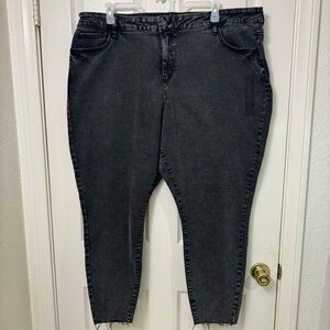 AVA & VIV Womens Gray Black Mid Rise Skinny Stretch Denim Jeans Plus Size 26 NWT